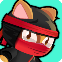 Ninja Cats 2D Game Character Set