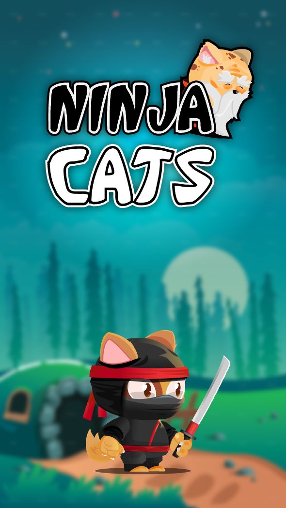 Ninja Cats 2D Game Character Set by HamzaCavus Codester