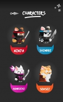 Ninja Cats 2D Game Character Set Screenshot 2