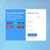 Login Register with Social Account Using PHP Screenshot 1
