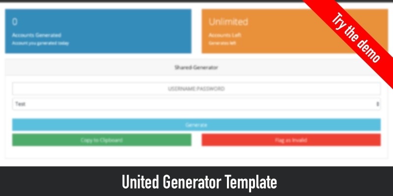 United - Webbased Account Generator Script
