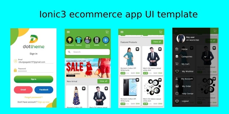 Ionic 3 eCommerce App Theme