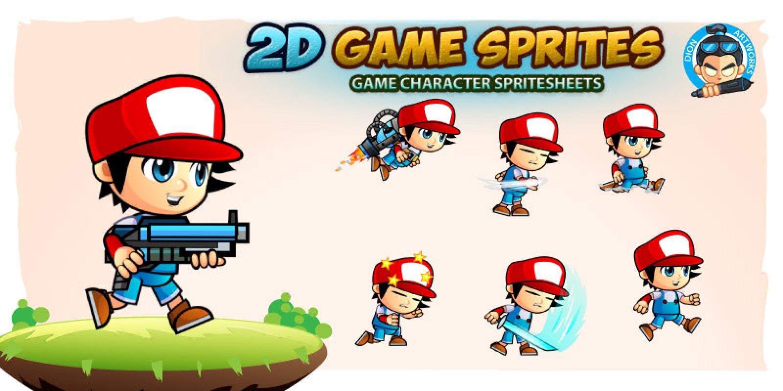 Download Boy George Character Sprites by DionArtworks | Codester