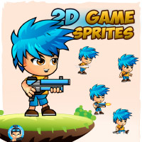 Jim 2D Game Character Sprites