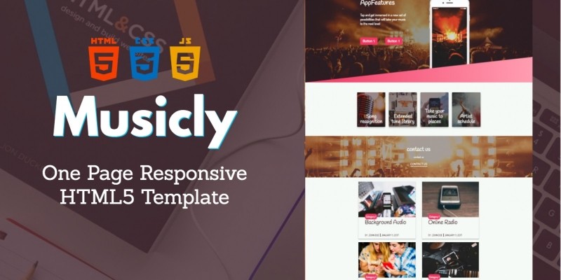 Musicly - One Page Responsive HTML5 Template