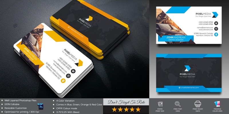 Car Line Business Card Template