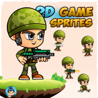 Soldier 2D Game Sprites