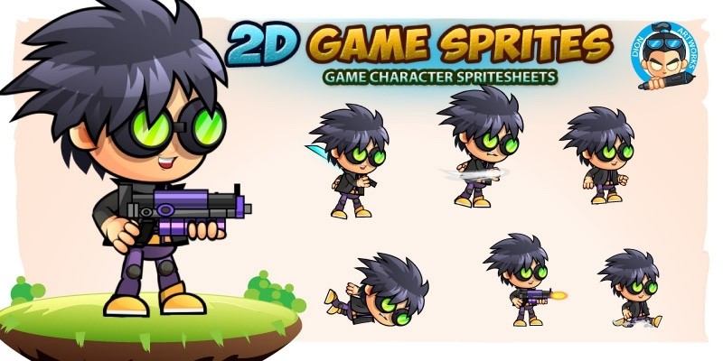 Jeepoy 2D Game Character Sprites