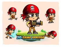 Pirate Boy 2D Game Character Sprites Screenshot 1
