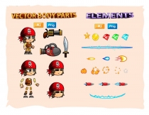 Pirate Boy 2D Game Character Sprites Screenshot 3