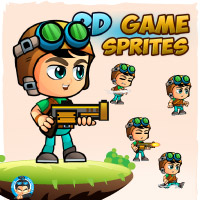 Aventurer Boy 2D Game Character Sprites