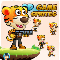 Tiger Warrior 2Game Character Sprites