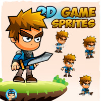 Knight 2D Game Character Sprites