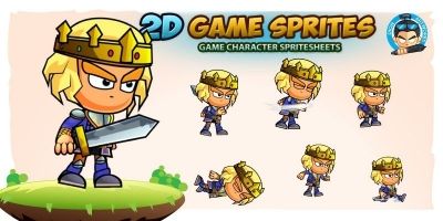 Prince 2D Game Character Sprites 216