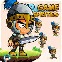 Knight 001 2D Game Character Sprites