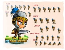 Knight 001 2D Game Character Sprites Screenshot 2