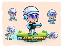 Space boy X001 2D Game Character Sprites Screenshot 1