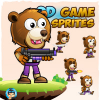 Bear Warrior 2D Game Character Sprites