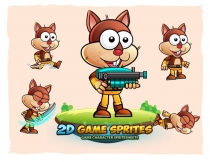 Squirrel Warrior 2D Game Character Sprites Screenshot 1