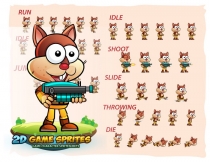 Squirrel Warrior 2D Game Character Sprites Screenshot 2