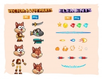 Squirrel Warrior 2D Game Character Sprites Screenshot 3