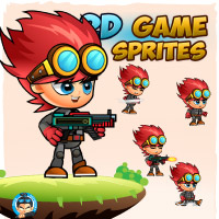 Red 2D Game Sprites