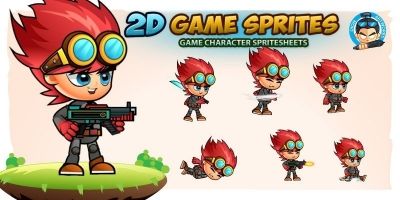 Red 2D Game Sprites