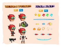 Red 2D Game Sprites Screenshot 3