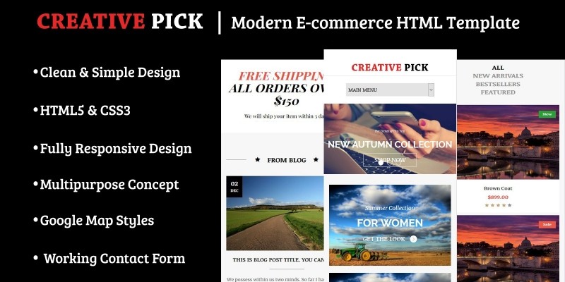 Creative Pick - Modern E-commerce HTML Template