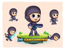 Ninja 003 2D Game Character Sprites Screenshot 1
