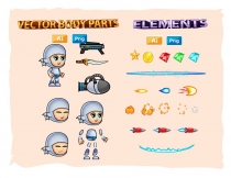 White Girl Ninja 2 Game Character Sprites Screenshot 3