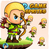 Elf 2D Game Character Sprites