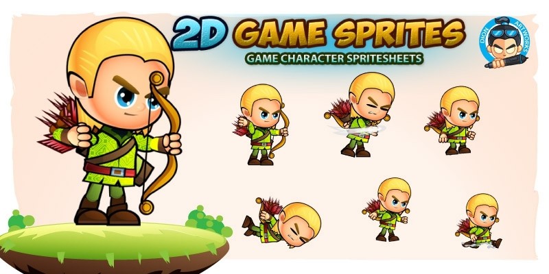 Elf 2D Game Character Sprites