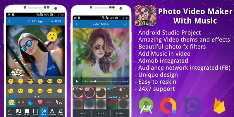Photo Video Maker With Music - Android Source Code by RJDevelopers ...