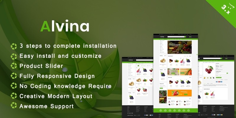 Alvina Organic OpenCart Theme