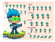SpaceBoy 1000 2D Game Character Sprites Screenshot 2