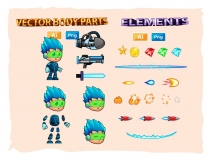 SpaceBoy 1000 2D Game Character Sprites Screenshot 3