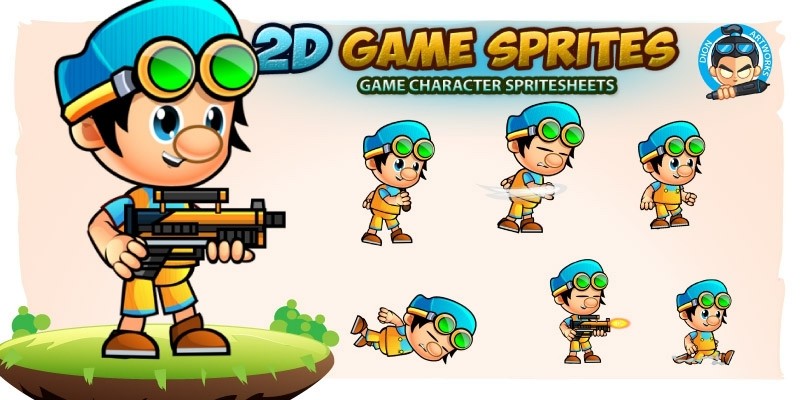 Ken 2D Game Character Sprites