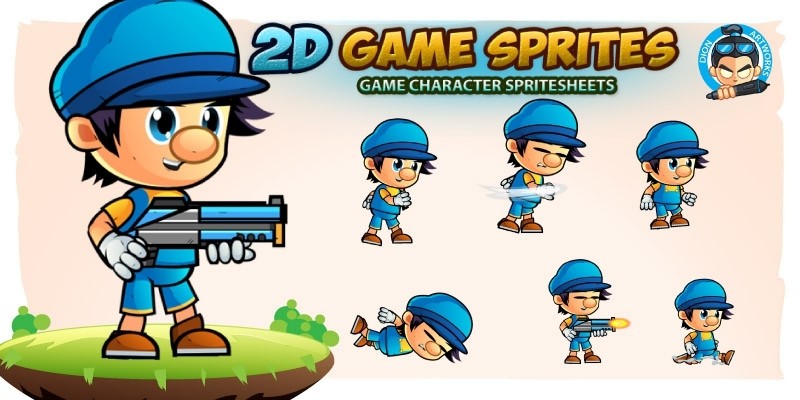 Gerald 2D Game Character Sprites