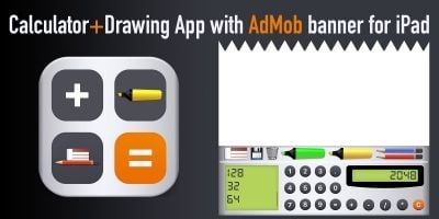 Calculator And Drawing App With AdMob Banner iPad