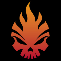 Flame Skull Logo Template