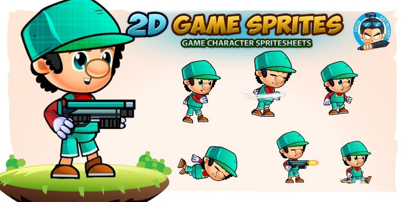 Leonard 2D Game Character Sprites