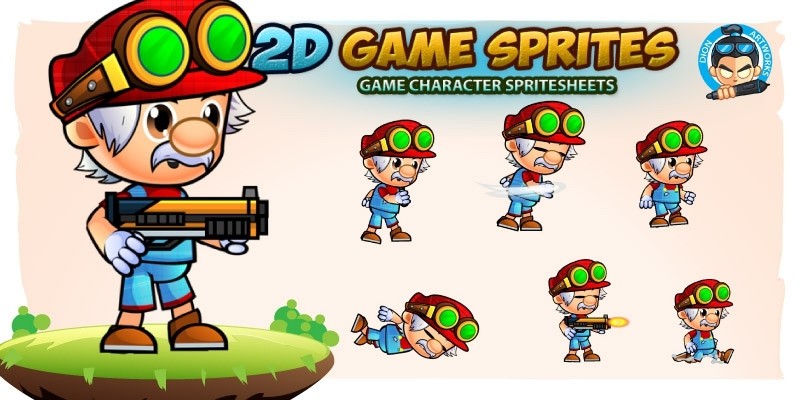 Rex 2D Game Character Sprites