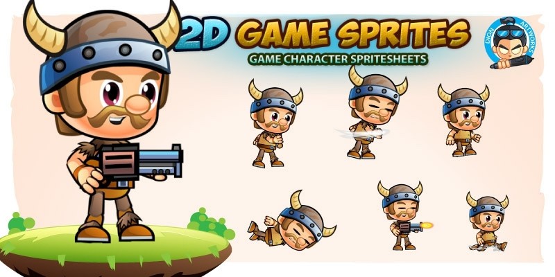 VikingBoy 2D Game Sprites