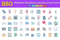 880 Modern Business Vector Icon pack Screenshot 1