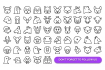 1200 Animal and Bird Isolated Vector Icons Pack Screenshot 13