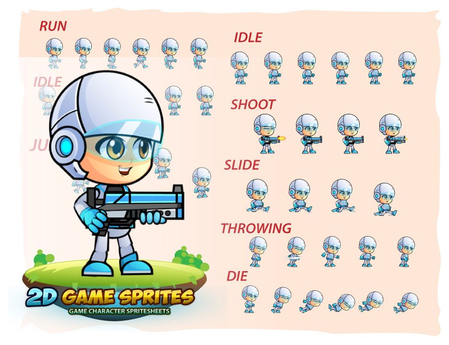 Super Boy001 Character Sprites by DionArtworks | Codester