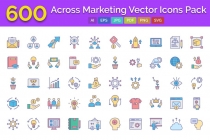 600 Cross Marketing Vector Icons Pack Screenshot 1