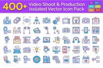 400 Video Shoot And Production Isolated Vector  Screenshot 1