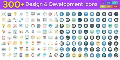 300 Design And Development Vector Icons Pack